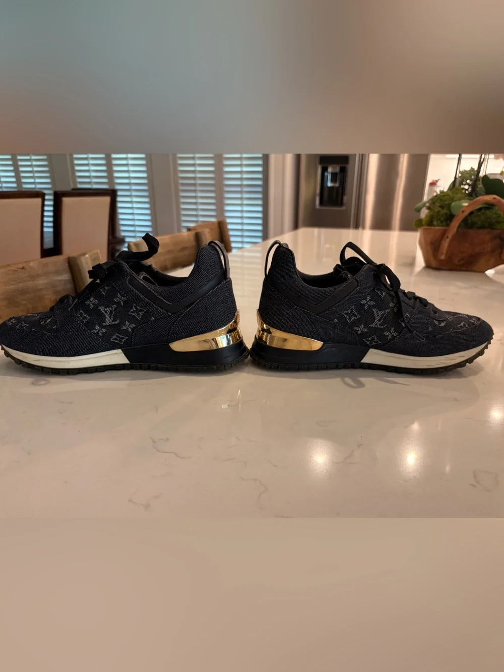 Louis Vuitton Monogram Denim Run Away Sneaker. Size 35.5 U.S. 5.5